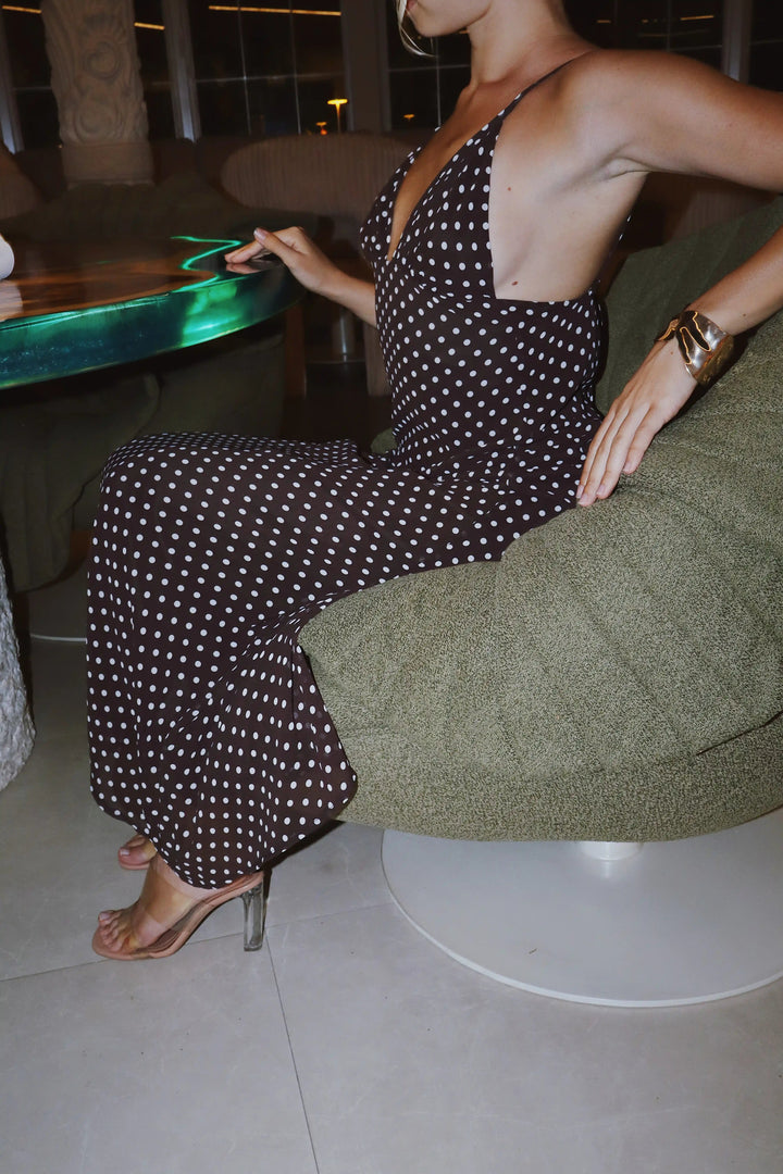 Monaco Polka Midi Dress Kitty Activewear
