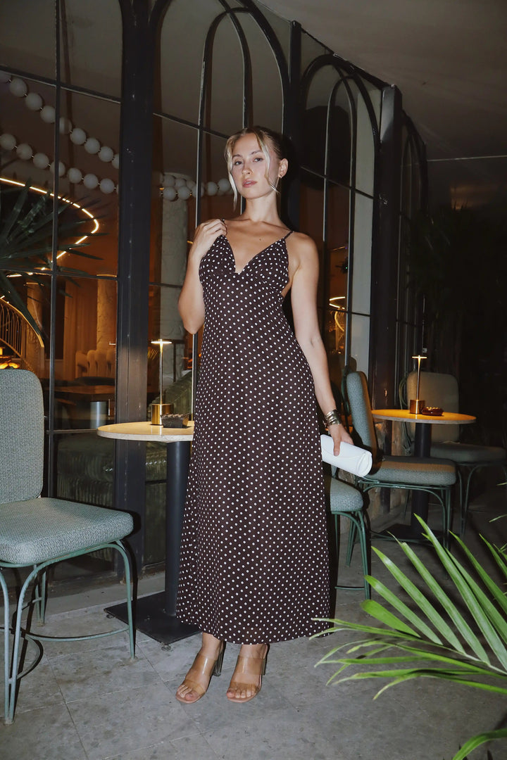Monaco Polka Midi Dress Kitty Activewear