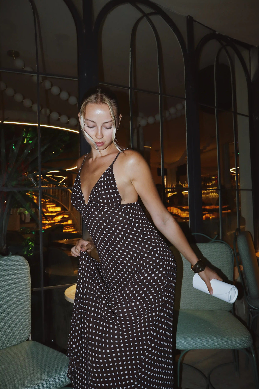 Monaco Polka Midi Dress Kitty Activewear