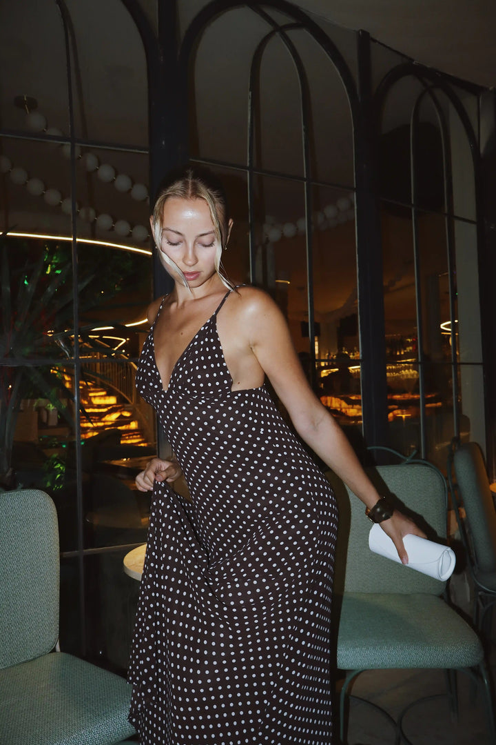Monaco Polka Midi Dress Kitty Activewear