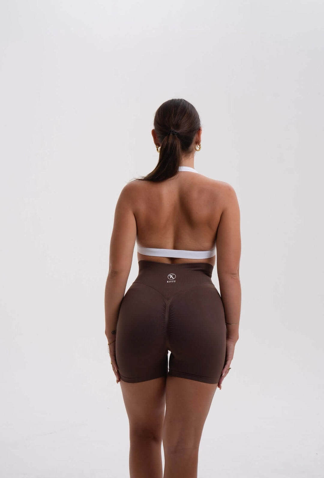 Seamless Scrunch Short Espresso - Kitty Activewear