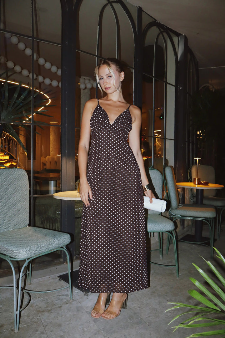 Monaco Polka Midi Dress Kitty Activewear