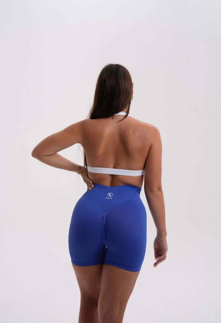 Seamless Scrunch Short Royal Blue - Kitty Activewear