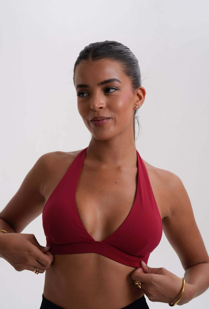 Jen Halter Burgundy - Kitty Activewear