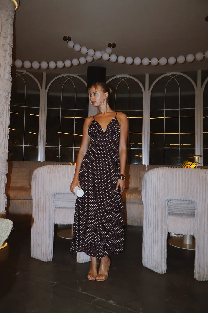 Monaco Polka Midi Dress Kitty Activewear