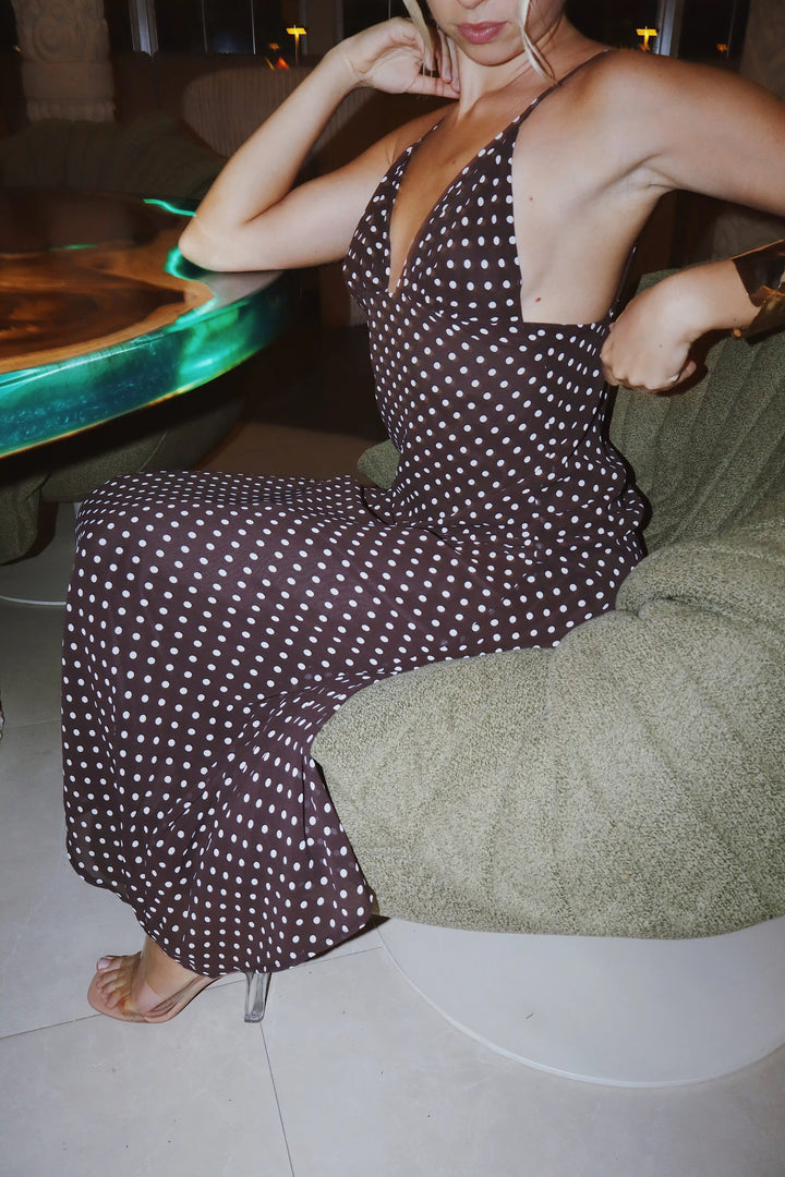 Monaco Polka Midi Dress Kitty Activewear