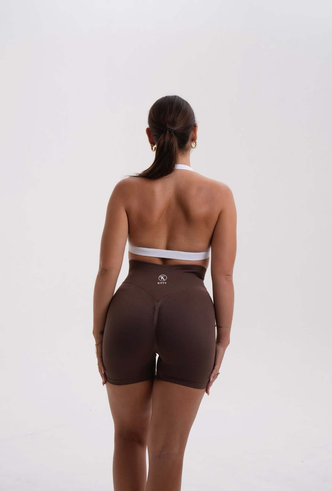 Seamless Scrunch Short Espresso - Kitty Activewear