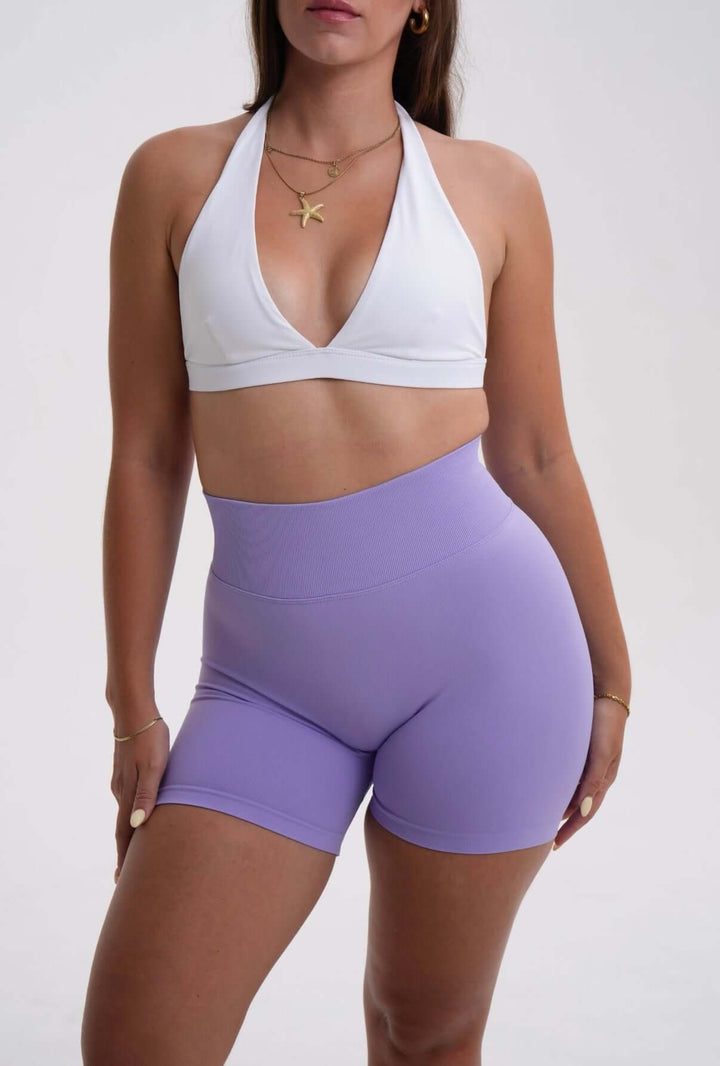 Seamless Scrunch Short Violet - Kitty Activewear