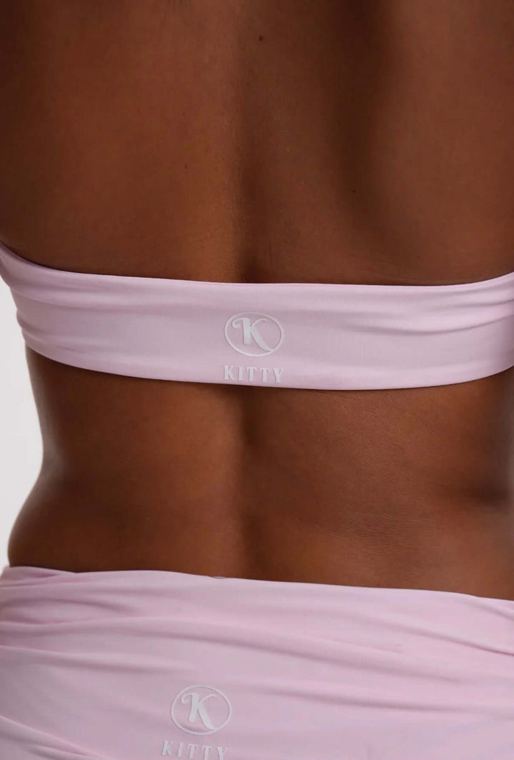 Fold over Scrunch Short Baby Pink - Kitty Activewear