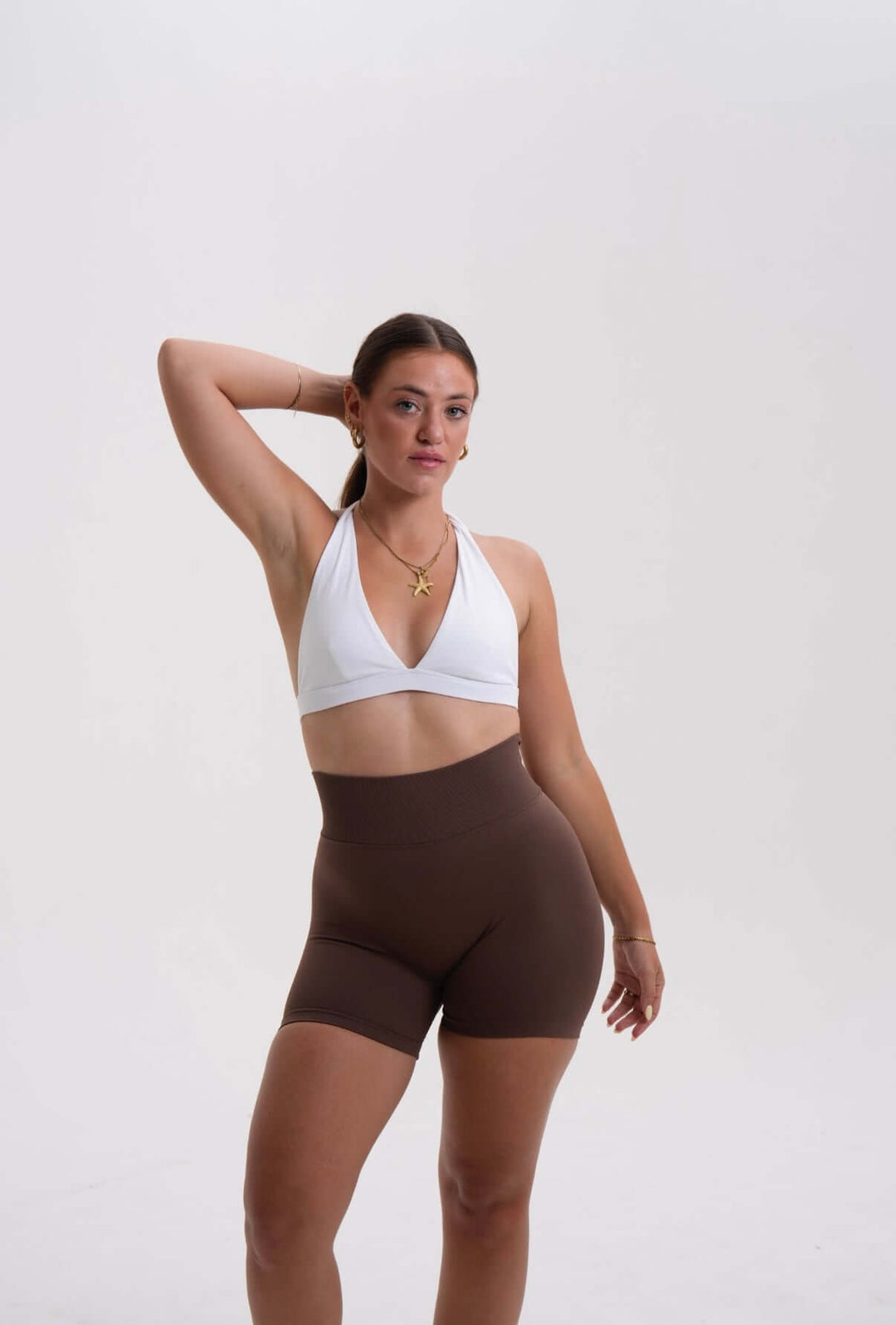 Seamless Scrunch Short Espresso - Kitty Activewear