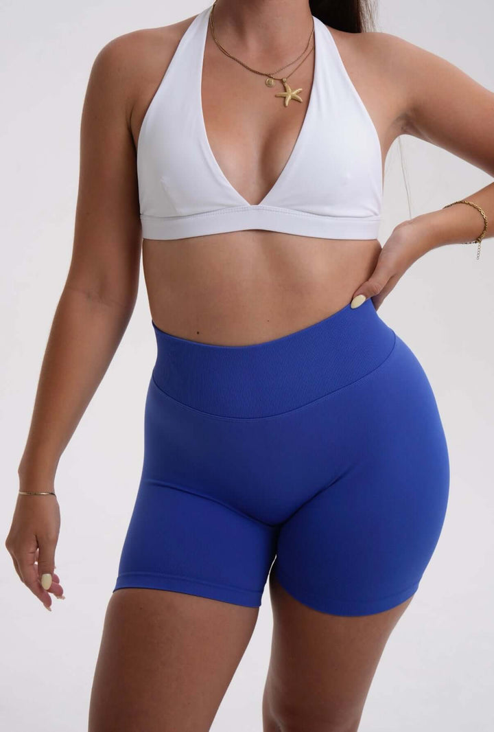 Seamless Scrunch Short Royal Blue - Kitty Activewear