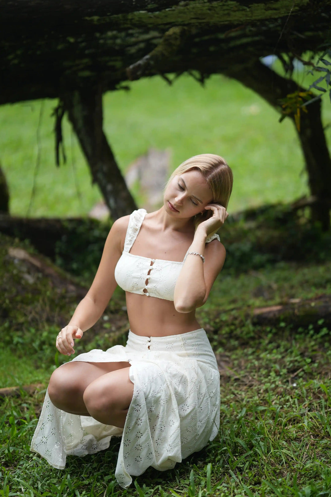Positano Eyelet Skirt Kitty Activewear