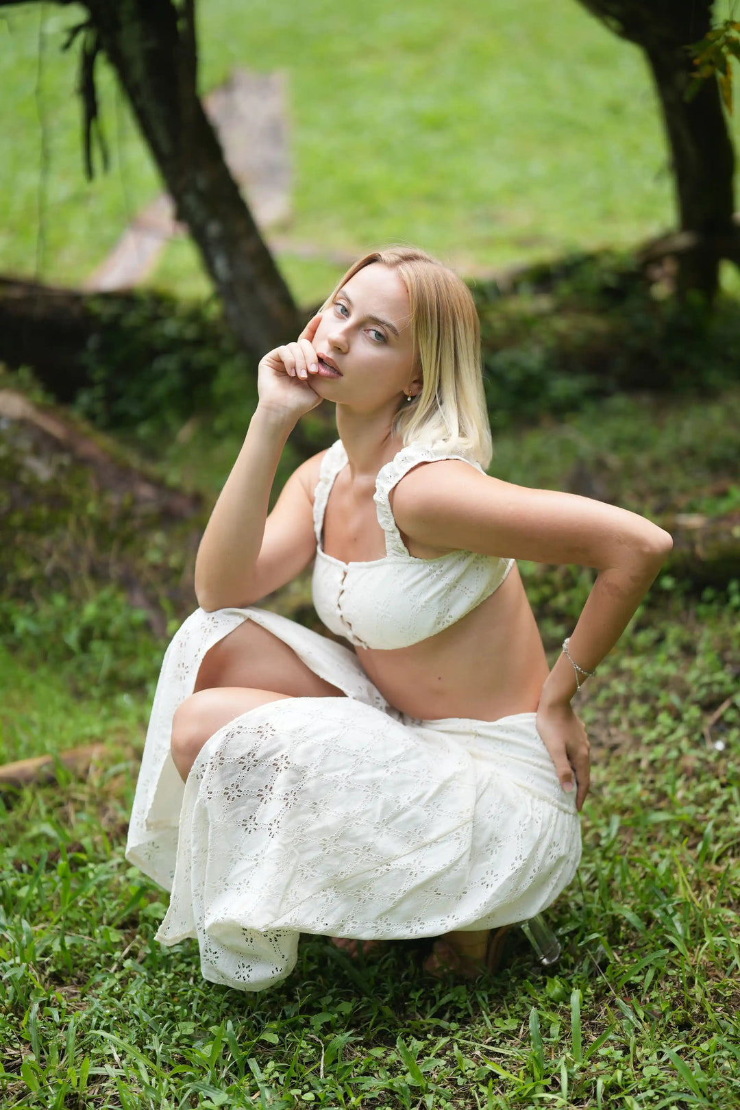Positano Eyelet Skirt Kitty Activewear