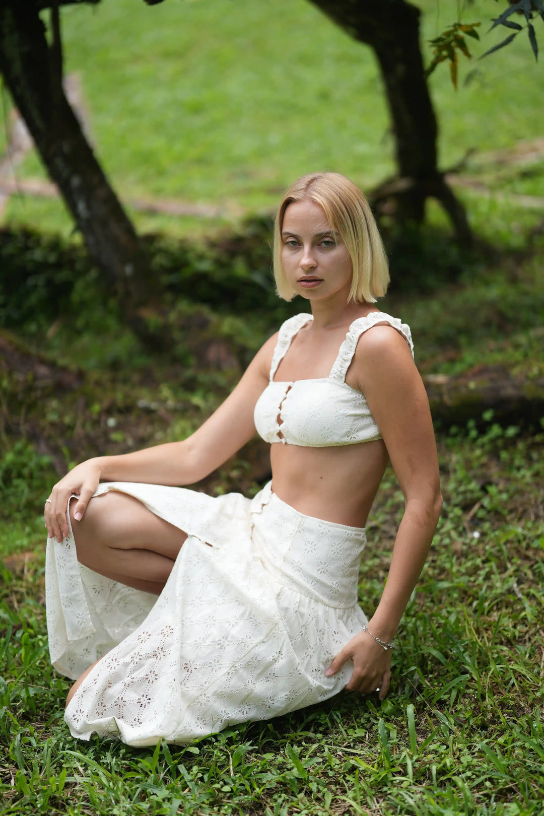 Positano Eyelet Skirt Kitty Activewear