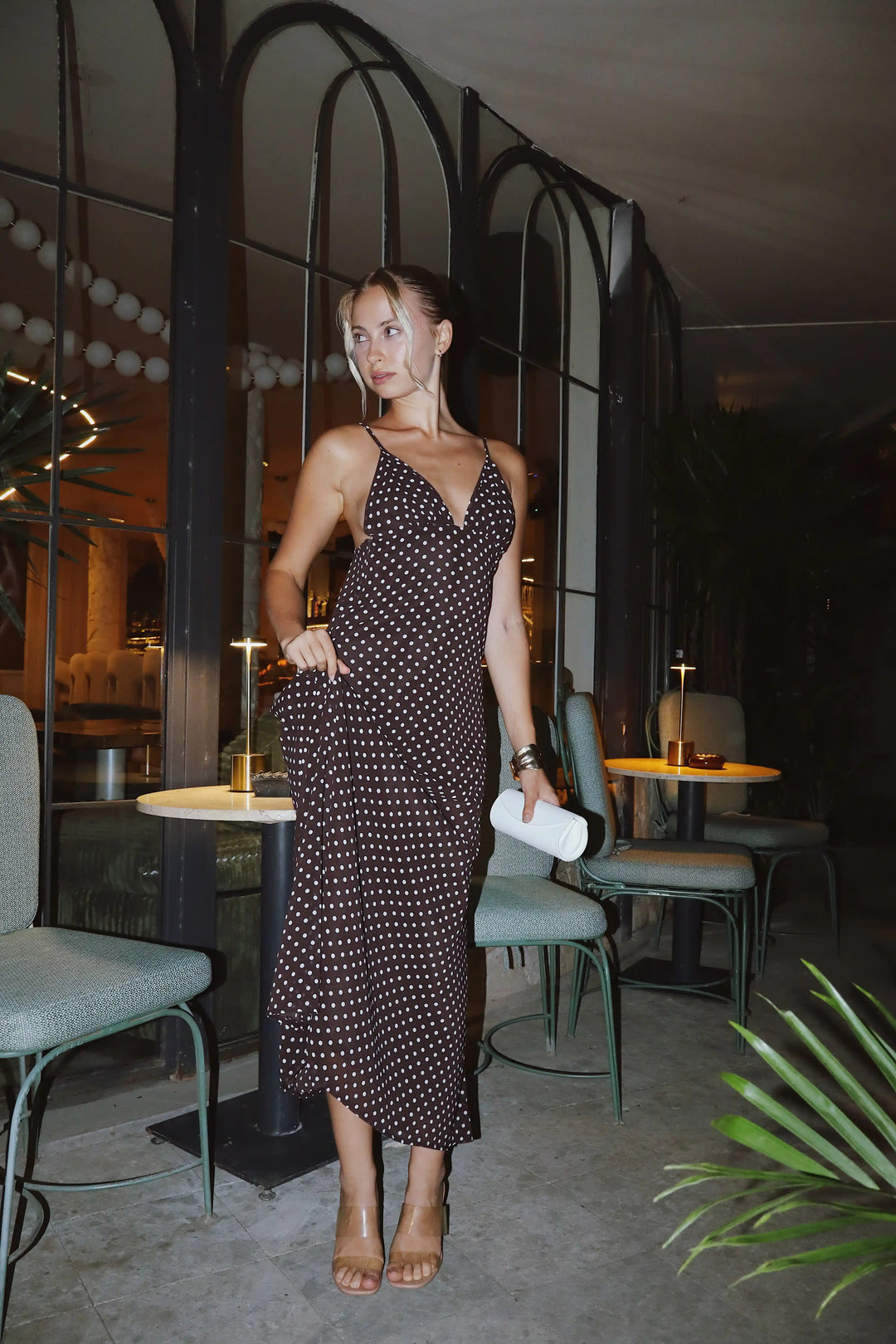 Monaco Polka Midi Dress Kitty Activewear