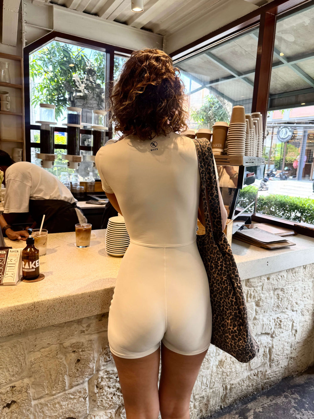 Elle Romper Cream - Kitty Activewear