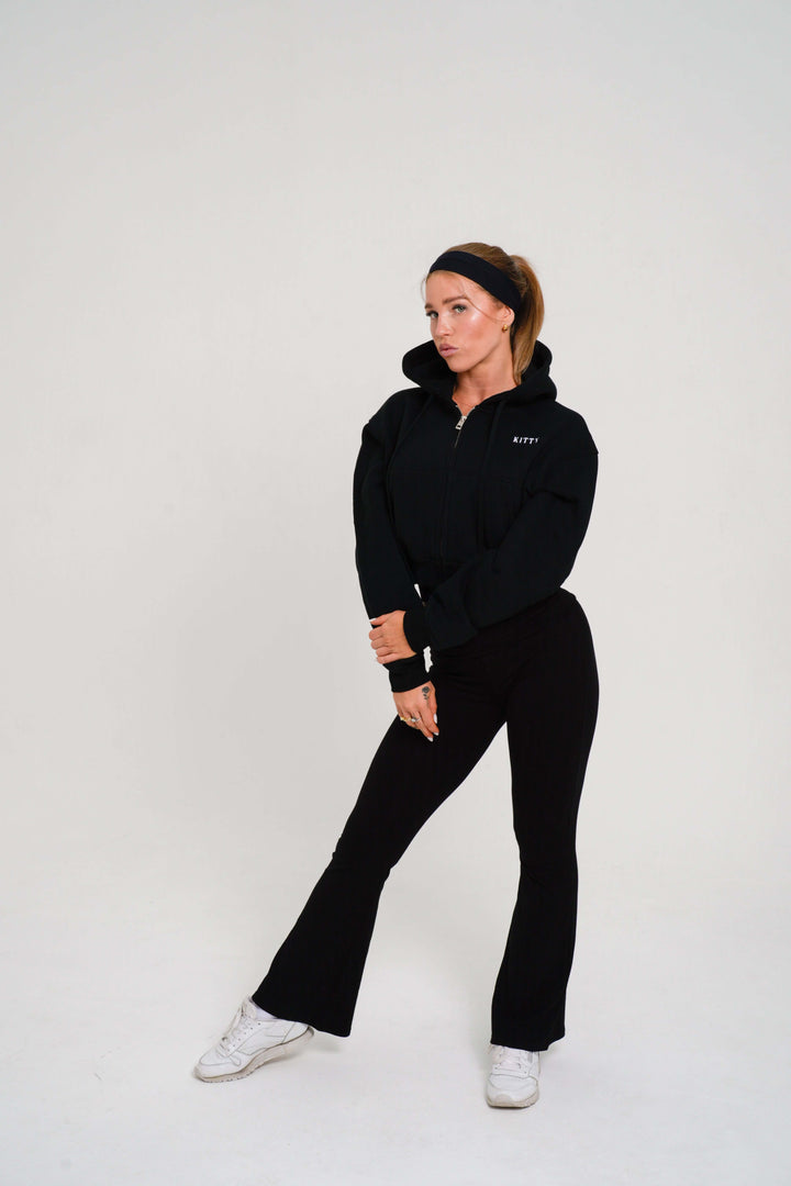Core Cropped Zip Hoodie - Kitty Activewear