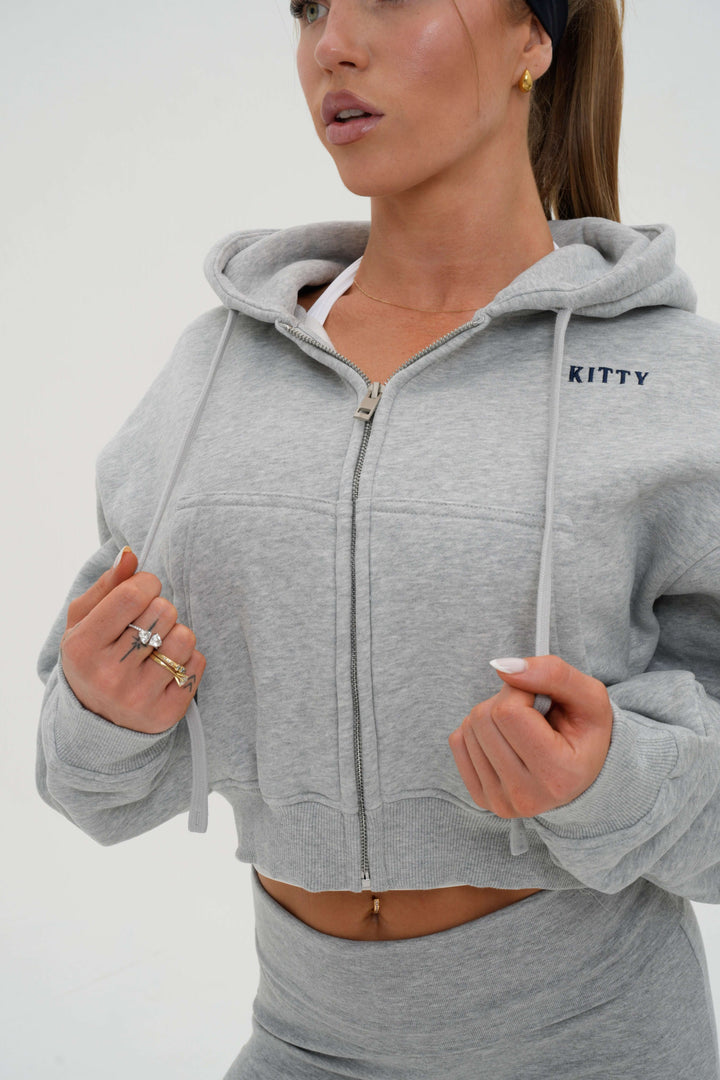 Core Cropped Zip Hoodie - Kitty Activewear