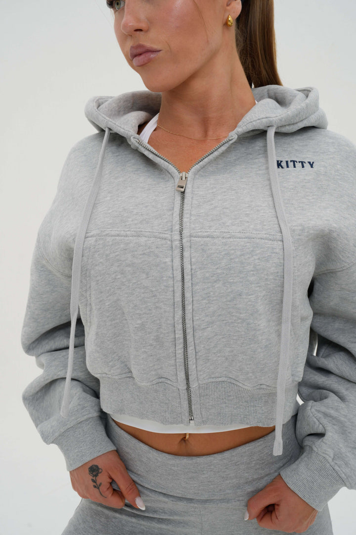 Core Cropped Zip Hoodie - Kitty Activewear
