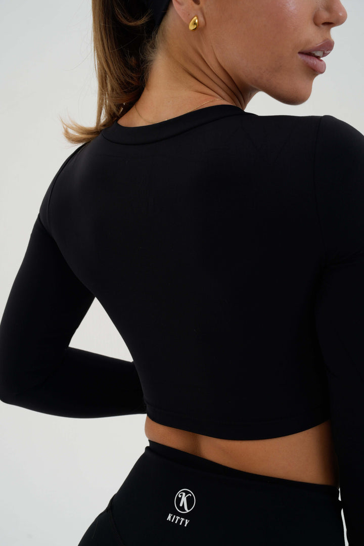 V Neck Long Sleeve - Kitty Activewear