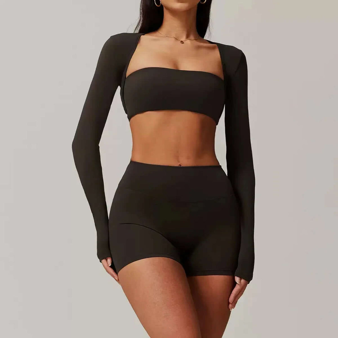 Core Scrunch Short Espresso - Kitty Activewear