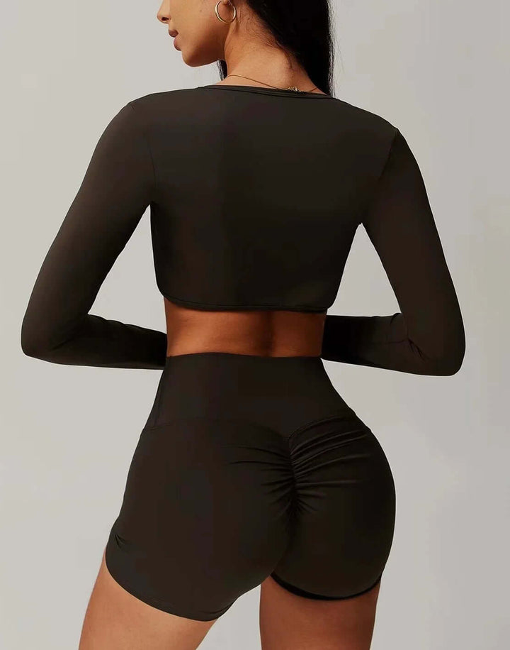 Core Scrunch Short Espresso - Kitty Activewear