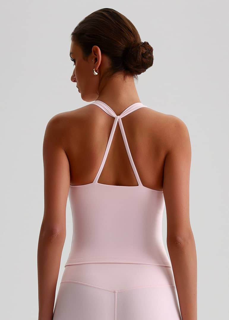 Celine Scrunch Tank Espresso - Kitty Activewear