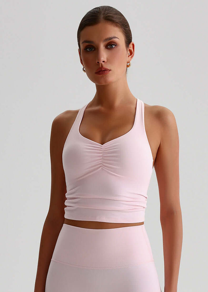 Celine Scrunch Tank Espresso - Kitty Activewear